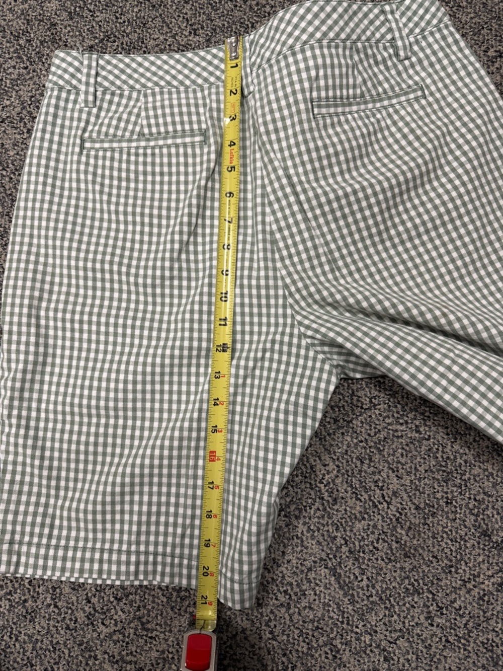 Lands' End Women’s Gingham Checkered High Waist Shorts - Picture 11 of 11